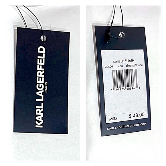 NWT Karl Lagerfeld Almond/Taupe Wristlet / Clutch / Bag - Picture 15 of 15